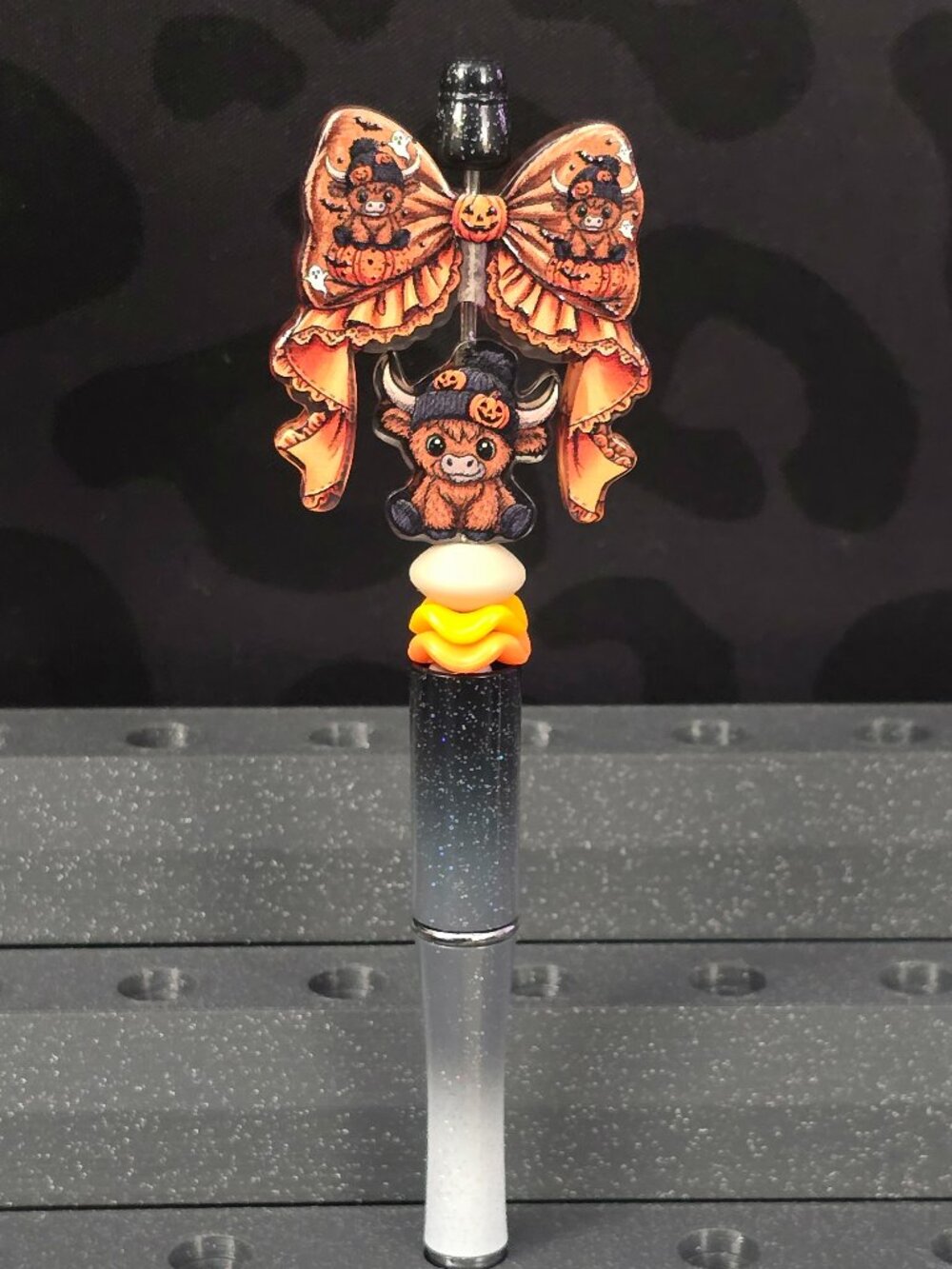 Halloween Cow Acrylic Spinner Novelty Pen